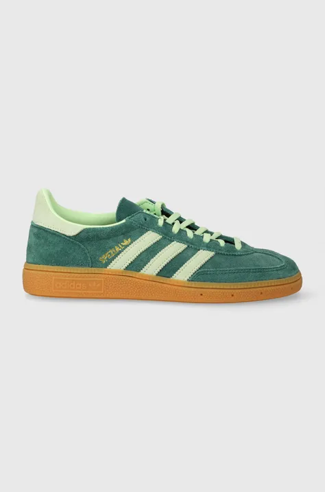 adidas Originals sneakers din piele întoarsă Handball Spezial culoarea verde, IE5896