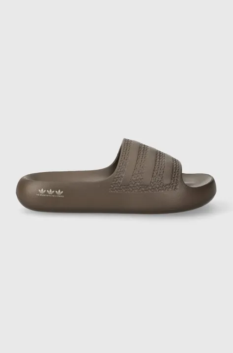 Boty adidas Originals Adilette Ayoon šedá barva, na platformě, IF7617