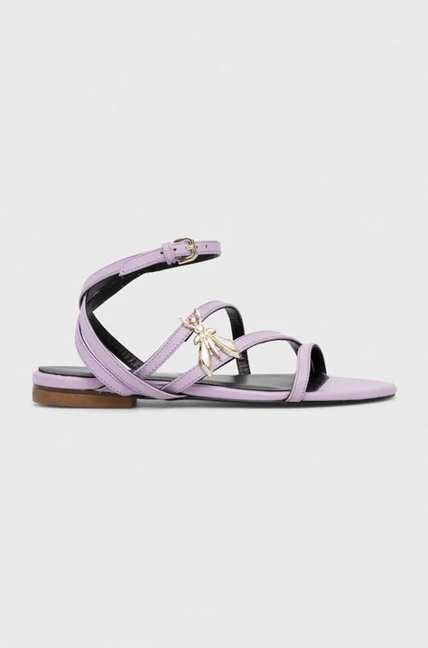 Usnjeni sandali Patrizia Pepe ženski, vijolična barva, 8X0012 L048 M480