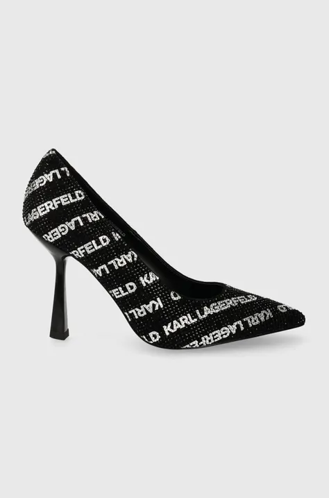 Замшеві туфлі Karl Lagerfeld PANDARA II колір чорний KL31314