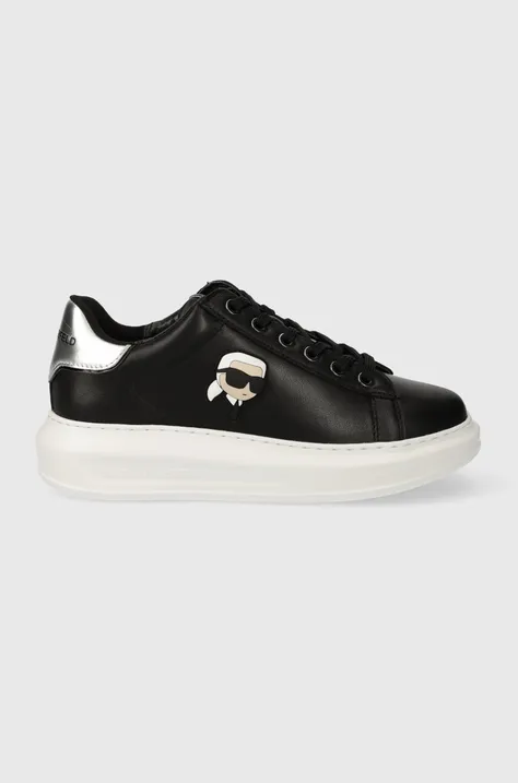 Kožené sneakers boty Karl Lagerfeld KAPRI černá barva, KL62530N