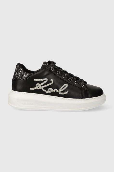 Karl Lagerfeld sneakersy skórzane KAPRI kolor czarny KL62510G