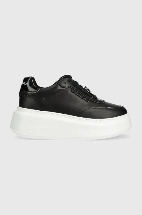 Δερμάτινα αθλητικά παπούτσια Karl Lagerfeld ANAKAPRI χρώμα: μαύρο, KL63519