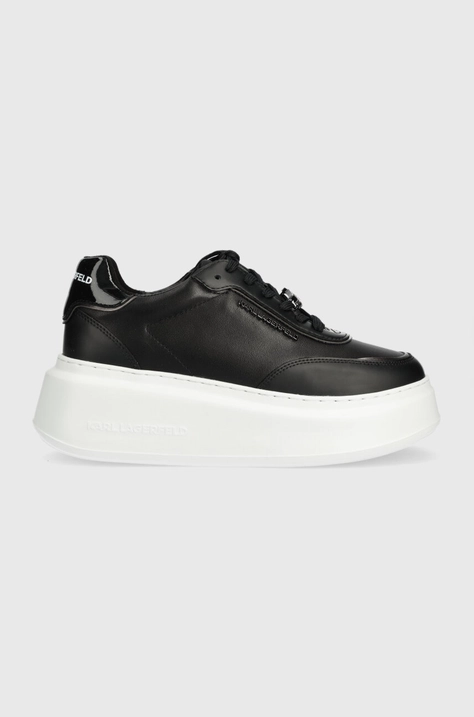 Kožené sneakers boty Karl Lagerfeld ANAKAPRI černá barva, KL63519