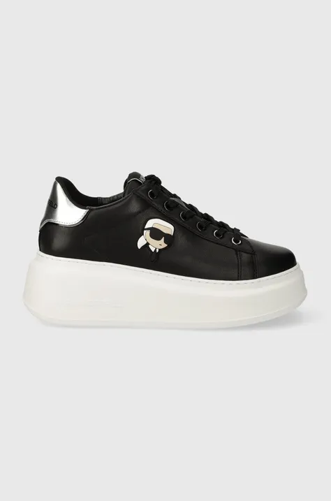 Δερμάτινα αθλητικά παπούτσια Karl Lagerfeld ANAKAPRI χρώμα: μαύρο, KL63530N