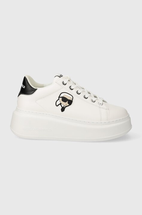 Kožené tenisky Karl Lagerfeld ANAKAPRI bílá barva, KL63530N