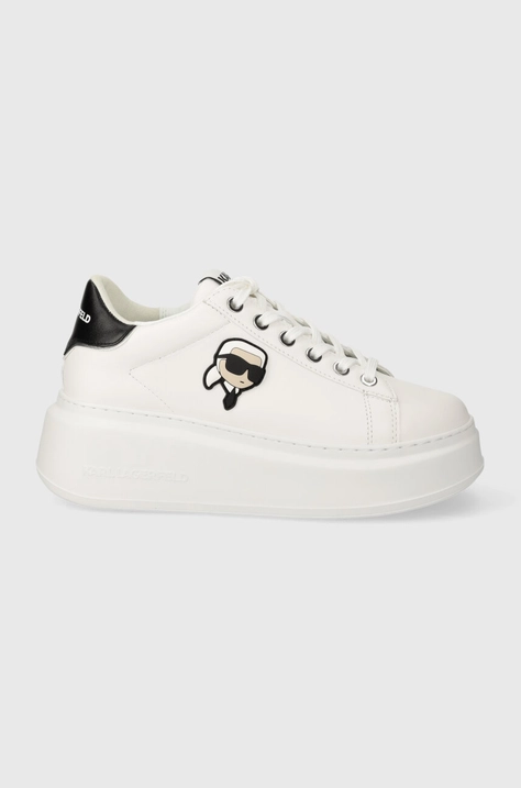 Kožené sneakers boty Karl Lagerfeld ANAKAPRI bílá barva, KL63530N