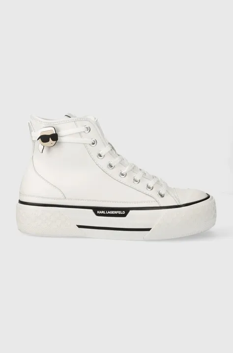 Δερμάτινα ελαφριά παπούτσια Karl Lagerfeld KAMPUS MAX III χρώμα: άσπρο, KL60640