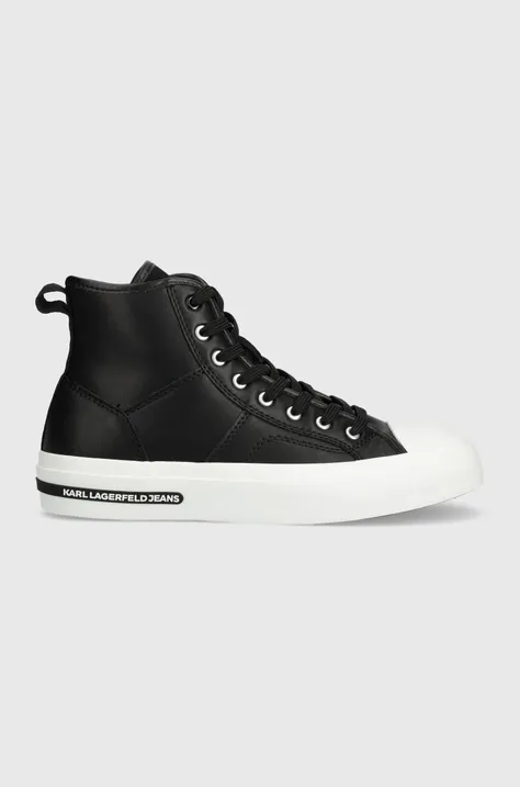 Δερμάτινα ελαφριά παπούτσια Karl Lagerfeld Jeans KLJ VULC χρώμα: μαύρο, KLJ60950
