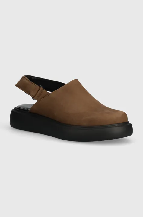Vagabond Shoemakers sandały nubukowe BLENDA kolor brązowy na platformie