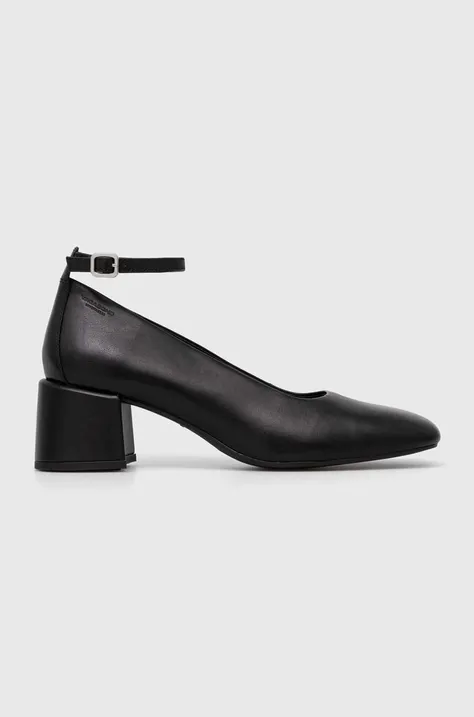 Шкіряні туфлі Vagabond Shoemakers ADISON колір чорний каблук блок