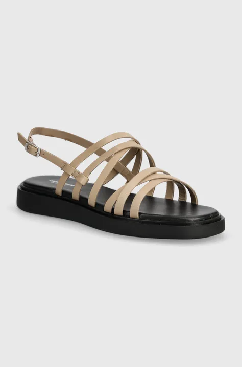 Kožené sandále Vagabond Shoemakers CONNIE dámske, béžová farba, 5757-501-09