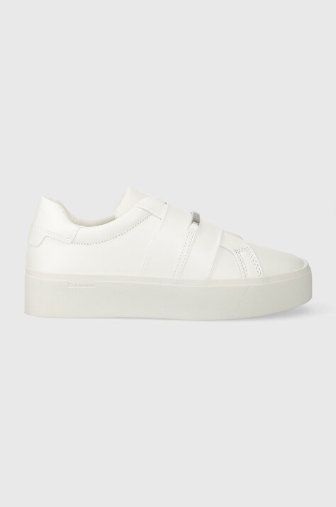 Tenisky Calvin Klein FLATFORM CUPSOLE SLIP ON W/HW bílá barva, HW0HW01862