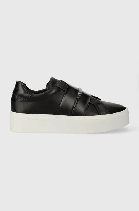 Calvin Klein sneakers FLATFORM CUPSOLE SLIP ON W/HW culoarea negru, HW0HW01862