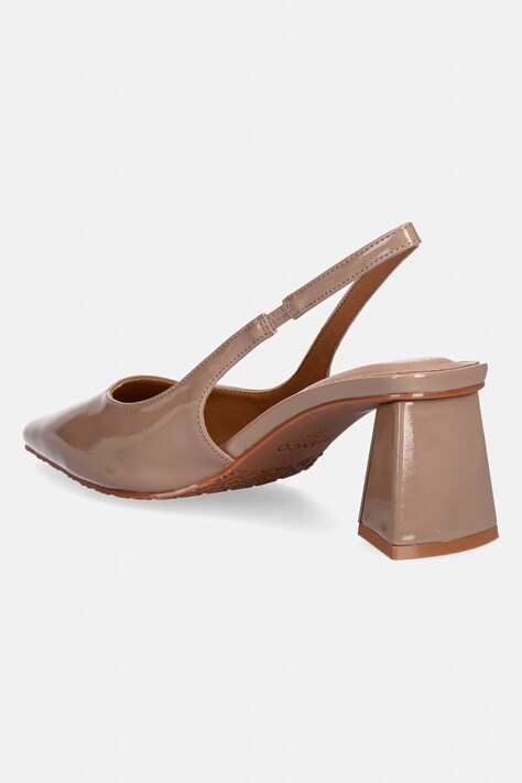 Bianco czółenka BIAMARALYN kolor beżowy na słupku z odkrytą piętą 11240941