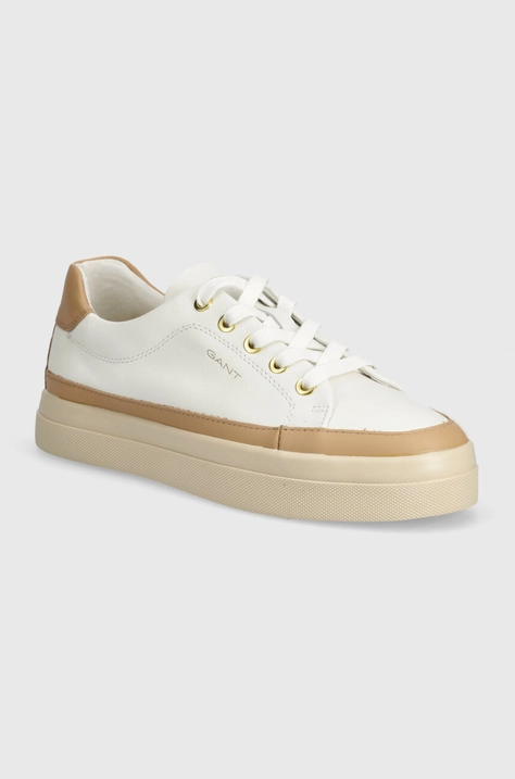 Kožené sneakers boty Gant Avona bílá barva, 28531446.G258