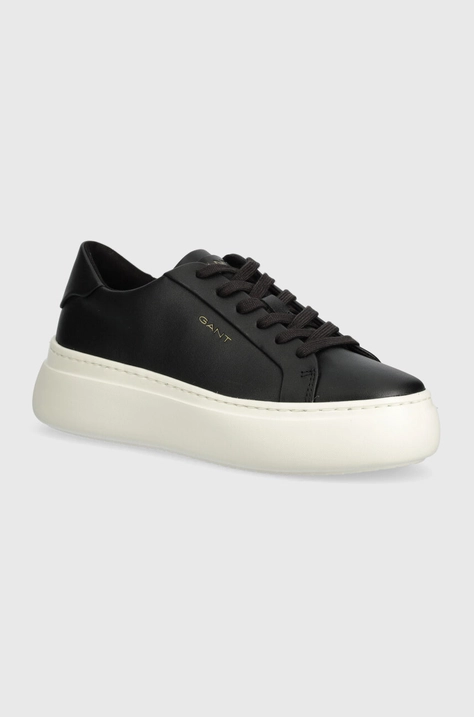 Kožené sneakers boty Gant Jennise černá barva, 28531491.G00