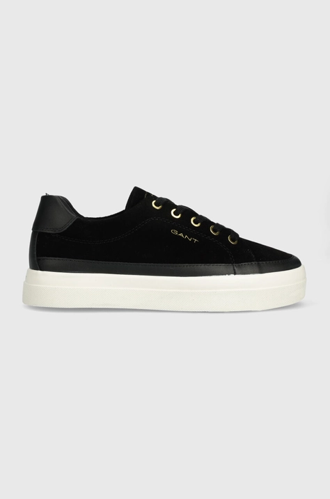 Gant sneakers din piele intoarsă Avona culoarea negru, 28533447.G00