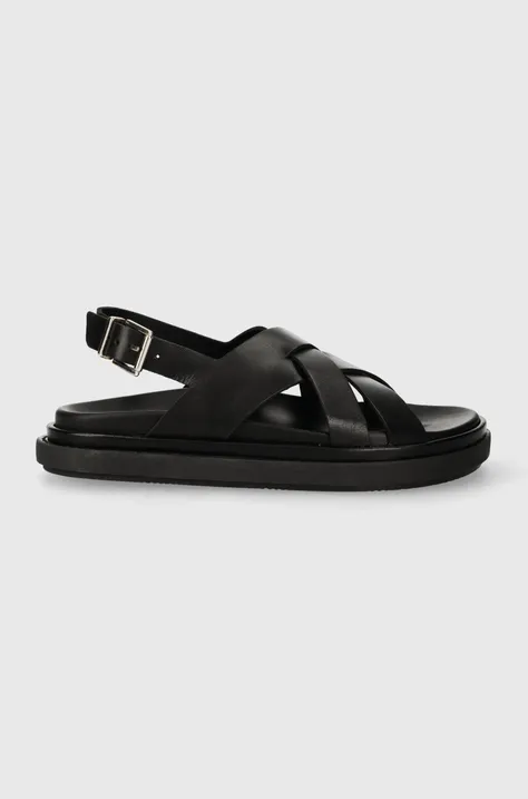 Kožne sandale Alohas Trunca za žene, boja: crna, S00690.25