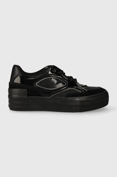 Calvin Klein Jeans sneakers BOLD VULC FLATF LACE MIX MG LUM culoarea negru, YW0YW01295