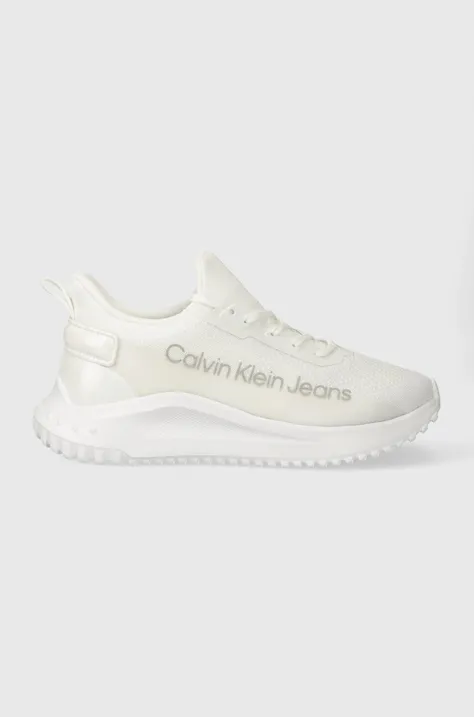Calvin Klein Jeans sneakers EVA RUN SLIPON LACE MIX LUM WN culoarea alb, YW0YW01303