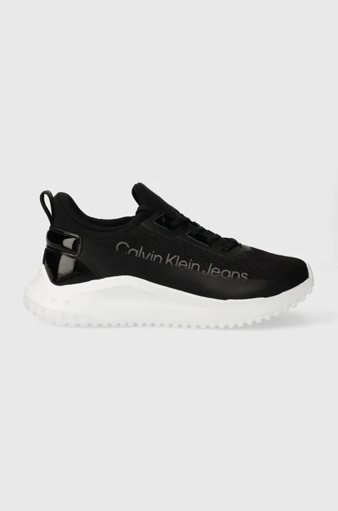 Calvin Klein Jeans sportcipő EVA RUN SLIPON LACE MIX LUM WN fekete, YW0YW01303