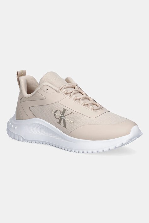 Sneakers boty Calvin Klein Jeans EVA RUNNER LOW LACE MIX ML WN béžová barva, YW0YW01442