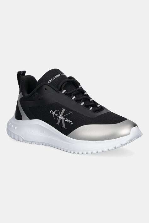 Sneakers boty Calvin Klein Jeans EVA RUNNER LOW LACE MIX ML WN černá barva, YW0YW01442