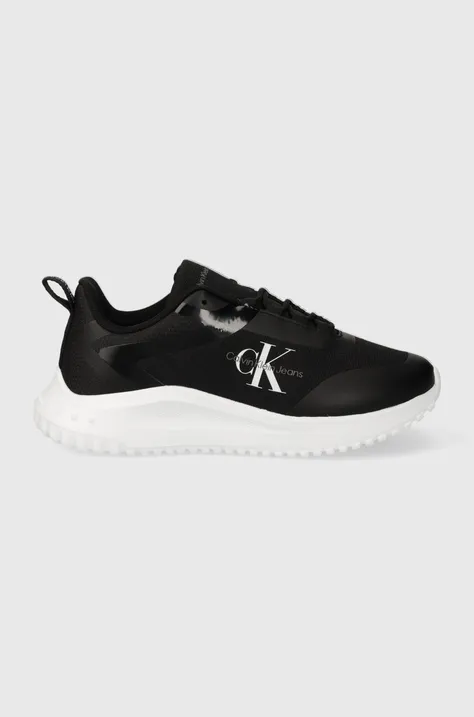 Sneakers boty Calvin Klein Jeans EVA RUNNER LOW LACE MIX ML WN černá barva, YW0YW01442
