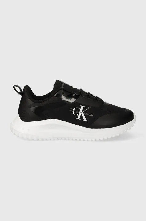 Tenisky Calvin Klein Jeans EVA RUNNER LOW LACE MIX ML WN čierna farba, YW0YW01442,