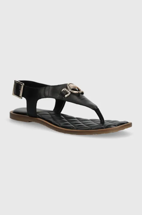 Barbour sandały skórzane Vivienne damskie kolor czarny LFO0682BK12