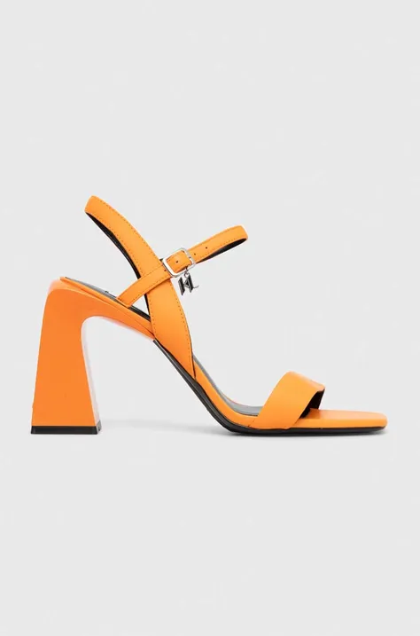 Karl Lagerfeld stilettos de piele ASTRA NOVA culoarea portocaliu, KL33124