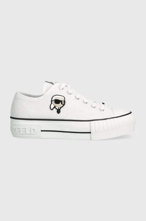 Πάνινα παπούτσια Karl Lagerfeld KAMPUS MAX NFT χρώμα: άσπρο, KL60424