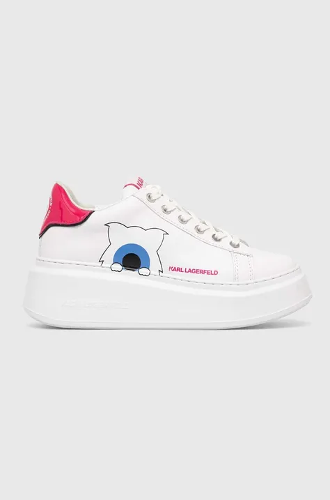 Δερμάτινα αθλητικά παπούτσια Karl Lagerfeld ANAKAPRI KL x DOUR DARCEL χρώμα: άσπρο, KL96591