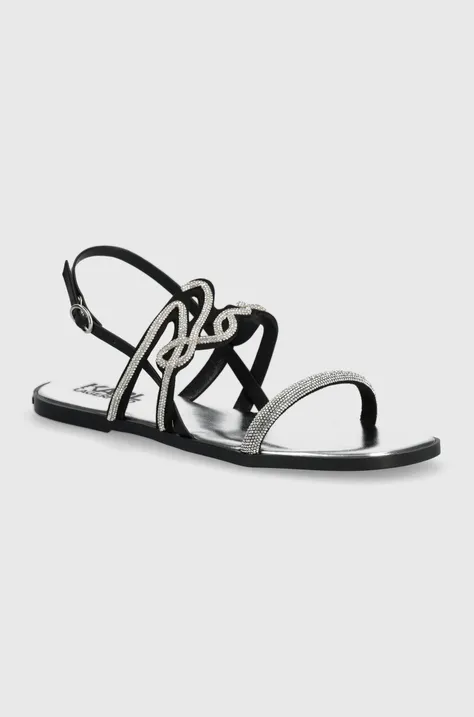 Karl Lagerfeld sandale OLYMPIA femei, culoarea argintiu, KL87425
