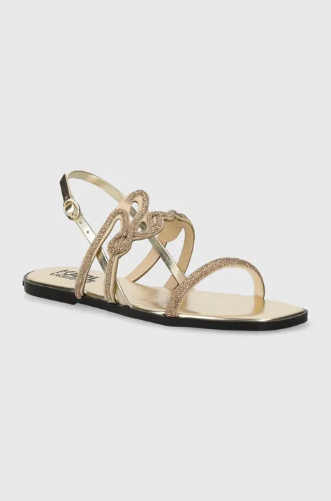 Karl Lagerfeld sandale OLYMPIA femei, culoarea auriu, KL87425