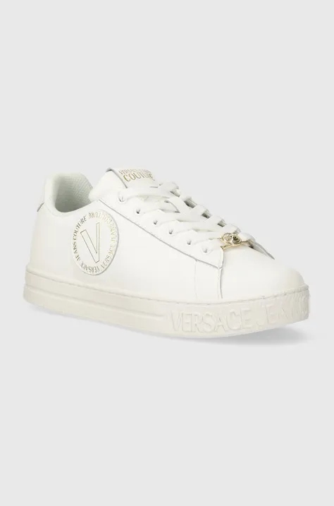 Δερμάτινα αθλητικά παπούτσια Versace Jeans Couture Court 88 χρώμα: άσπρο, 76VA3SK3 ZPA48 G03