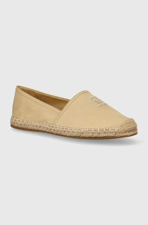 Эспадрильи Tommy Hilfiger EMBROIDERED FLAT ESPADRILLE цвет бежевый FW0FW07721