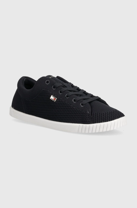 Tenisice Tommy Hilfiger FLAG LACE UP SNEAKER KNIT boja: tamno plava, FW0FW08074