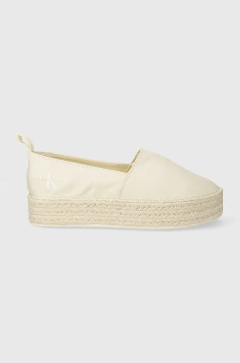 Calvin Klein Jeans espadrilles PLATFORM ESPADRILLE ML BTW bézs, platformos