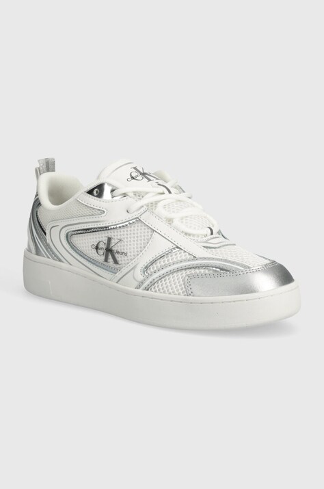 Calvin Klein Jeans sneakers BASKET CUPSOLE LOW MIX ML MR culoarea alb, YW0YW01386