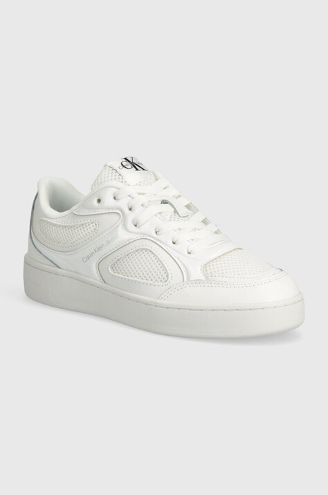 Маратонки Calvin Klein Jeans BASKET CUPSOLE LOW MIX IN MET в бяло YW0YW01387