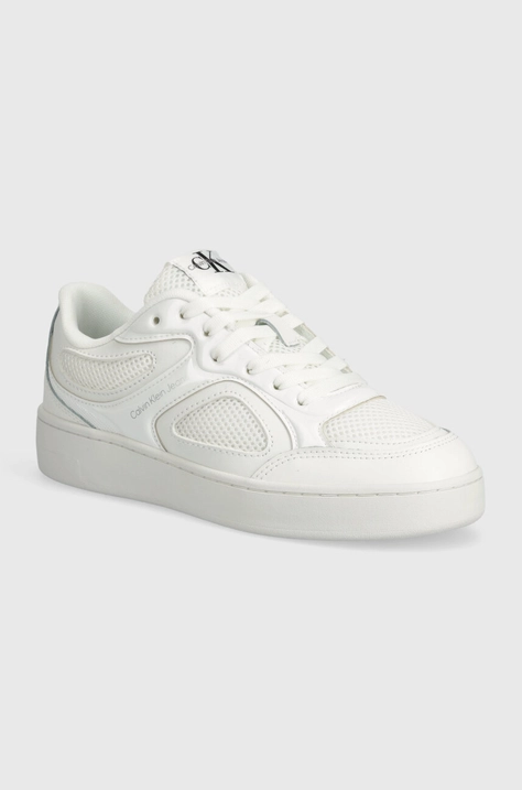 Tenisice Calvin Klein Jeans BASKET CUPSOLE LOW MIX IN MET boja: bijela, YW0YW01387