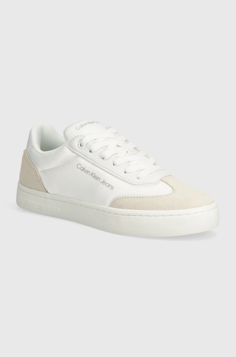 Sneakers boty Calvin Klein Jeans CLASSIC CUPSOLE LOW MIX INDC bílá barva, YW0YW01389