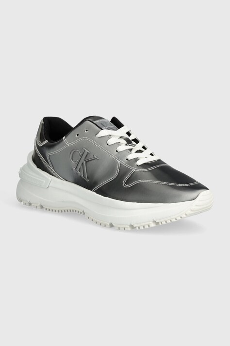 Кросівки Calvin Klein Jeans CHUNKY RUNNER LOW V MG DC колір срібний YW0YW01424