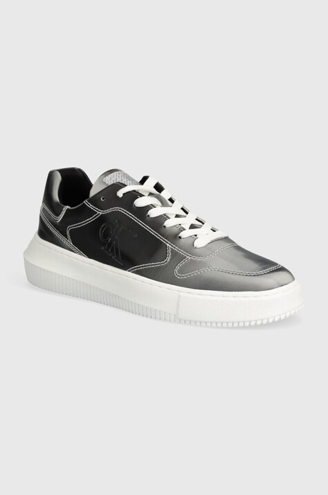 Tenisky Calvin Klein Jeans CHUNKY CUPSOLE LOW LACE MG DC stříbrná barva, YW0YW01429