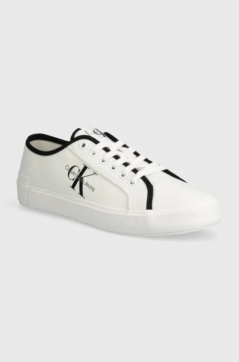 Πάνινα παπούτσια Calvin Klein Jeans SKATER VULCANIZED LOW CS ML MR χρώμα: άσπρο, YW0YW01453