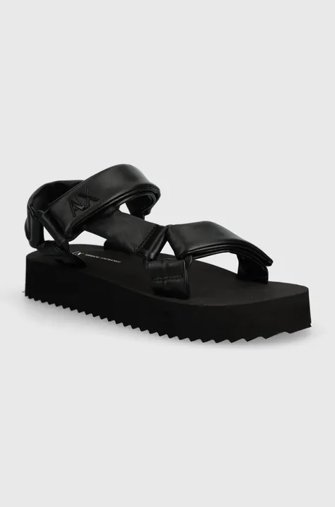 Armani Exchange sandale femei, culoarea negru, cu platforma, XDP044 XV841 00002