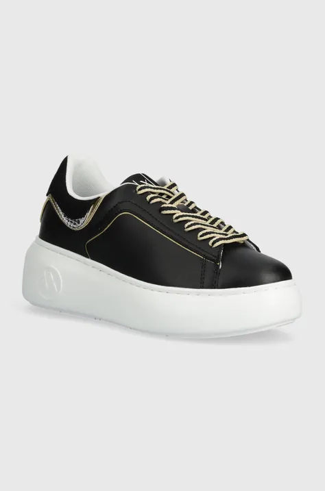 Kožené sneakers boty Armani Exchange černá barva, XDX108 XV788 T780