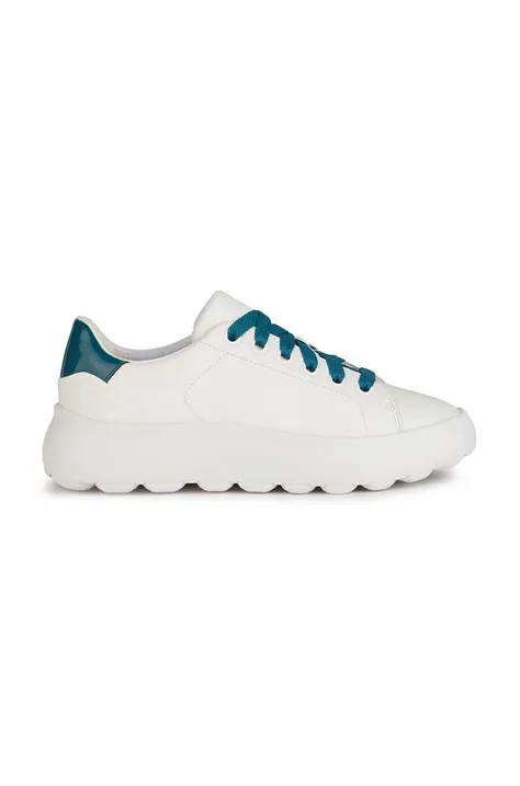 Δερμάτινα αθλητικά παπούτσια Geox D SPHERICA EC4.1 B χρώμα: άσπρο, D35TCB08502C1392